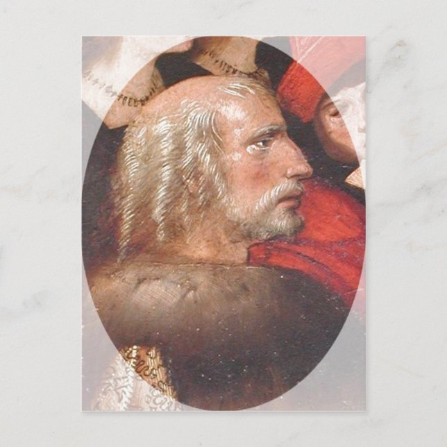 Description Painting of Christopher Columbus. The  Postcard (Front)