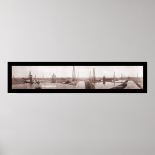 Desdemona Oil Field Photo 1919 Poster