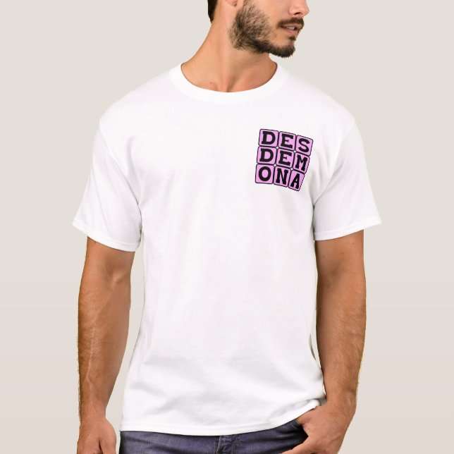 Desdemona, Othello Character T-Shirt (Front)