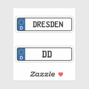 Desden kennzeichen, German Car License Plate