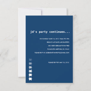 Desending STARS Bar Bat Mitzvah Party Card