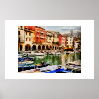 Desenzano - old harbor poster