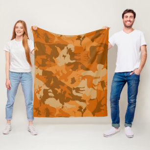 Desert Animal Cammo/deer/elk/moose/hunting dog Fleece Blanket