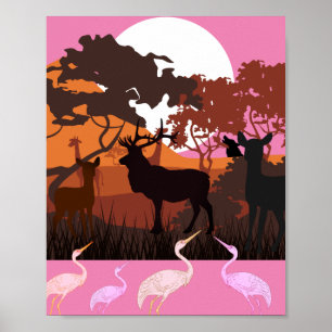 Desert animals  poster