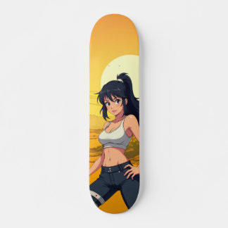 Désert Animé Japonais  Skateboard