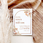 Desert Arch Boho Pampas Grass Terracotta Wedding Invitation<br><div class="desc">For more advanced customisation of this design,  simply select the "Customise It" button above!</div>