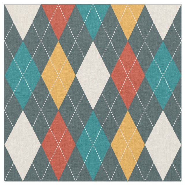 Desert Argyle Fabric (Close Up)