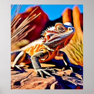 Desert Bearded Dragon Poster