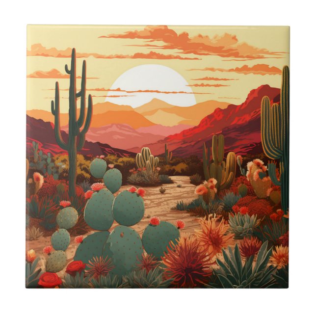 DESERT BEAUTY #1 CERAMIC TILE (Front)