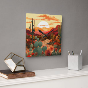 Desert Beauty #1 Poster Square Wall Clock