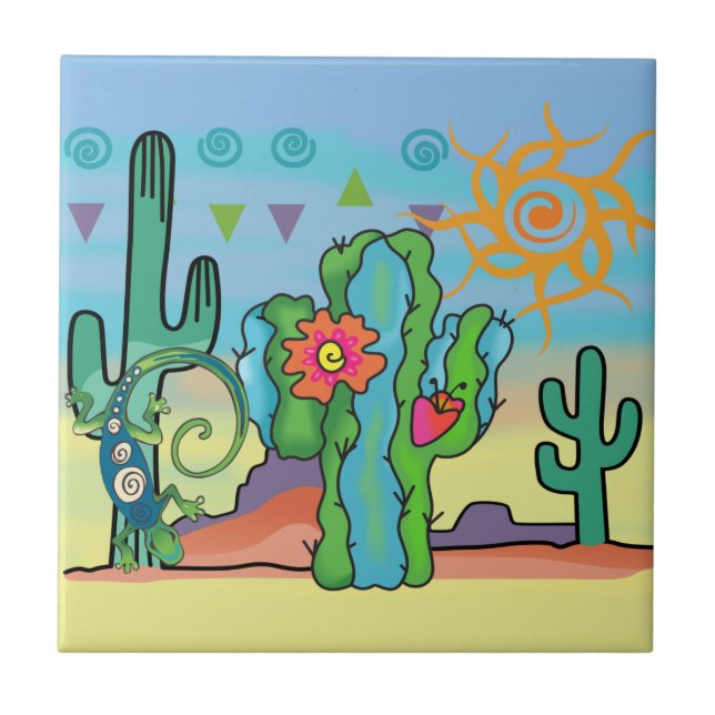 Desert Beauty Ceramic Tile (Front)