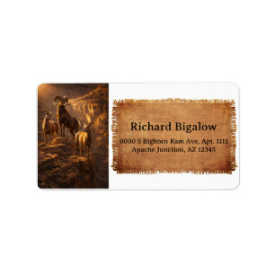 Desert Bighorns Sonoran Desert Arizona Wildlife Label