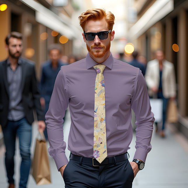 Desert Bloom Abstract Art Tie (Creator Uploaded)