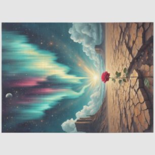 Desert Bloom Awakening – Surreal Rose Fantasy Tissue Paper