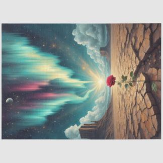 Desert Bloom Awakening – Surreal Rose Fantasy Tissue Paper
