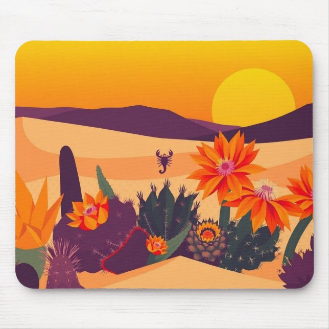 Desert Bloom Fantasy Mouse Pad (Front)