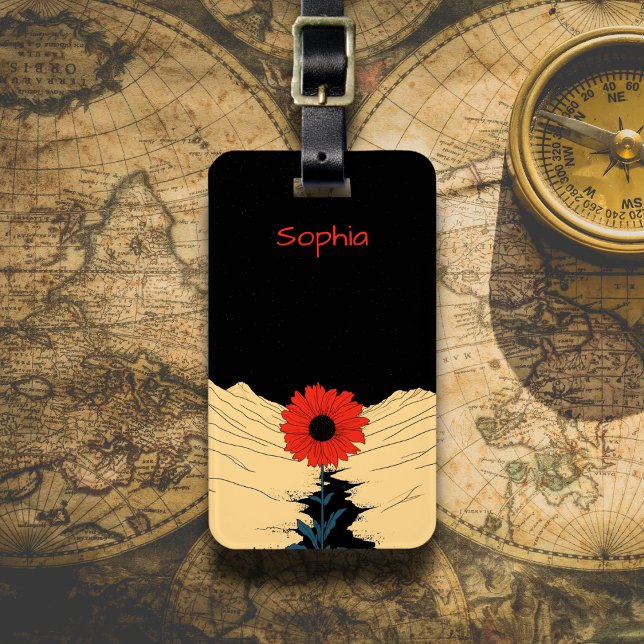 Desert Bloom Illustration Luggage Tag (Creator Uploaded)