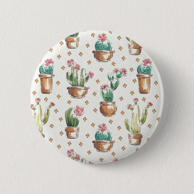 Desert Bloom Step | Blossom Pattern 6 Cm Round Badge (Front)