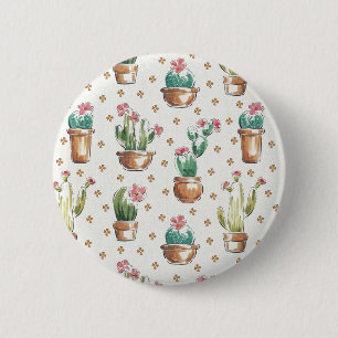 Desert Bloom Step Blossom Pattern 6 Cm Round Badge