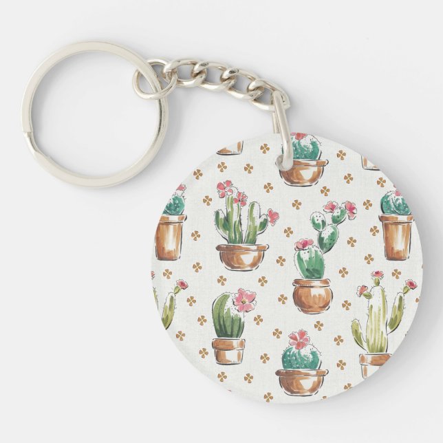 Desert Bloom Step | Blossom Pattern Key Ring (Front)