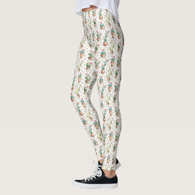 Desert Bloom Step | Blossom Pattern Leggings (Left)
