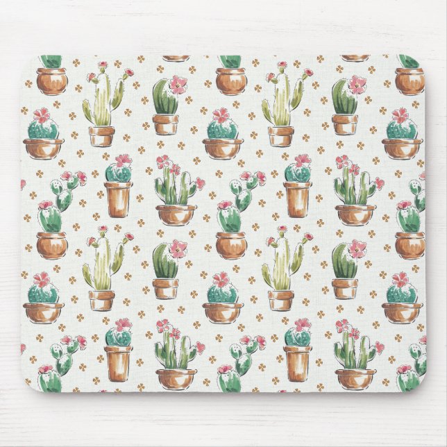 Desert Bloom Step | Blossom Pattern Mouse Pad (Front)