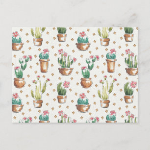 Desert Bloom Step   Blossom Pattern Postcard