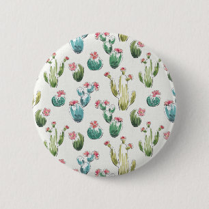 Desert Bloom Step Pink Pattern 6 Cm Round Badge