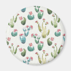 Desert Bloom Step   Pink Pattern Magnet