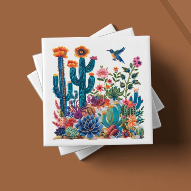 Desert Blooms Blossom Oasis Ceramic Tile (Creator Uploaded)