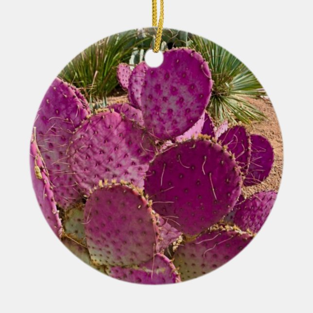 Desert Blooms Ceramic Ornament (Front)