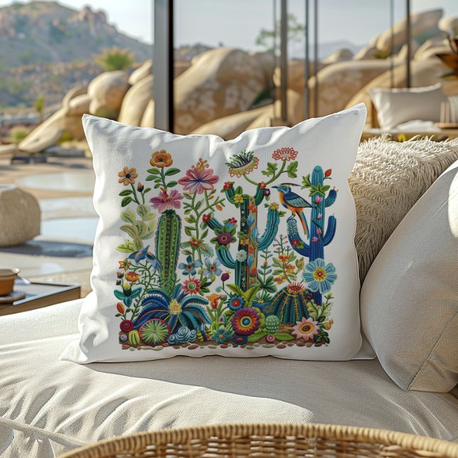 Desert Blooms Embroidered Eden Cushion (Creator Uploaded)