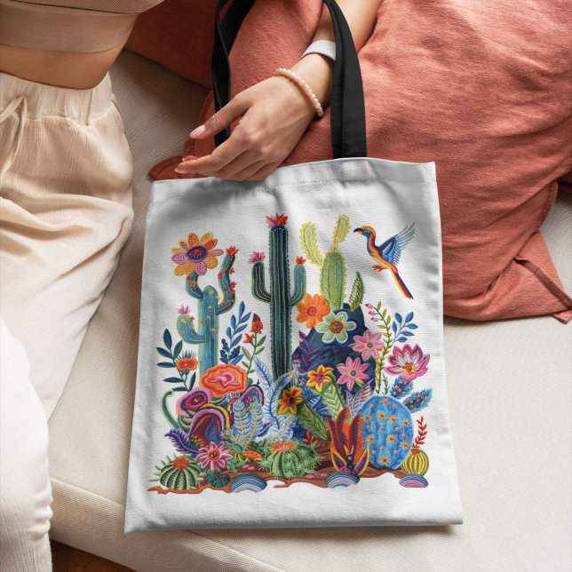 Desert Blooms Floral Symphony Tote Bag (Creator Uploaded)