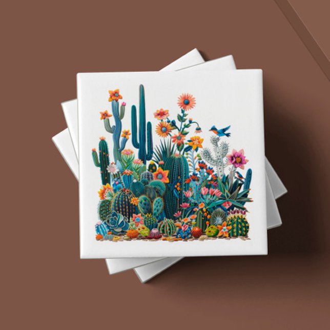 Desert Blooms Lush Mirage Ceramic Tile (Creator Uploaded)