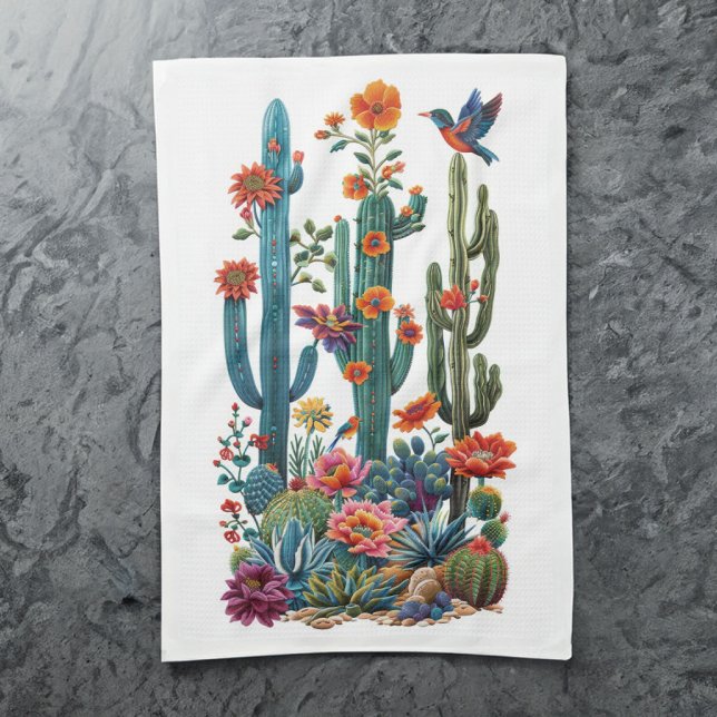 Desert Blooms Tea Towel (Creator Uploaded)