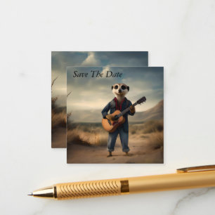Desert Blues: A Meerkat’s Denim Guitar Jam, Enclosure Card