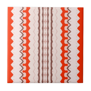 Desert Blush African Terracotta Geometric Ceramic Tile