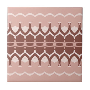 Desert Blush African Terracotta Geometric Ceramic Tile