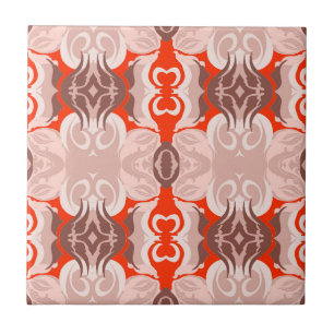 Desert Blush African Terracotta Geometric Ceramic Tile