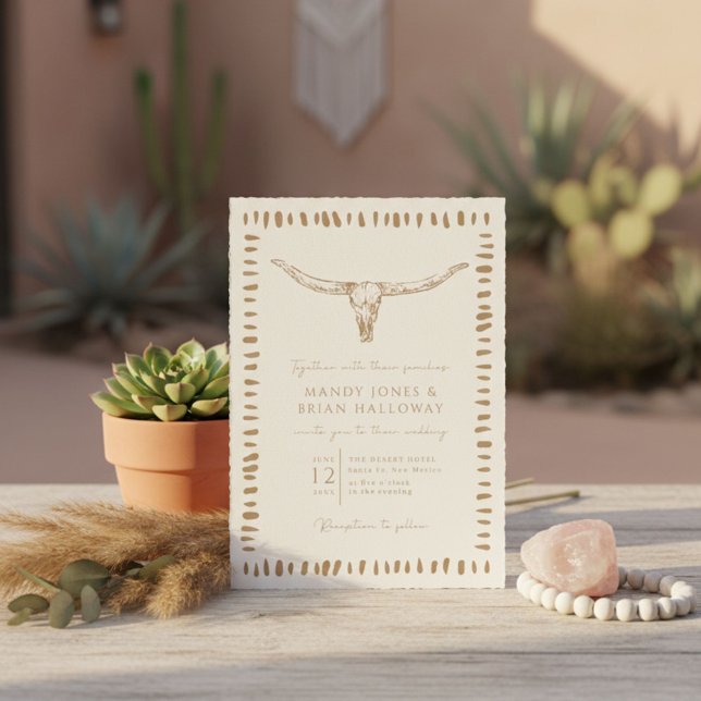 Desert Boho Cowboy Wedding Invitation (Desert Boho Cowboy Wedding Invitation)
