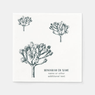Desert Boho Joshua Tree Personal Family Last Name Napkin