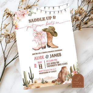 Desert Boots Couple Shower Invitation