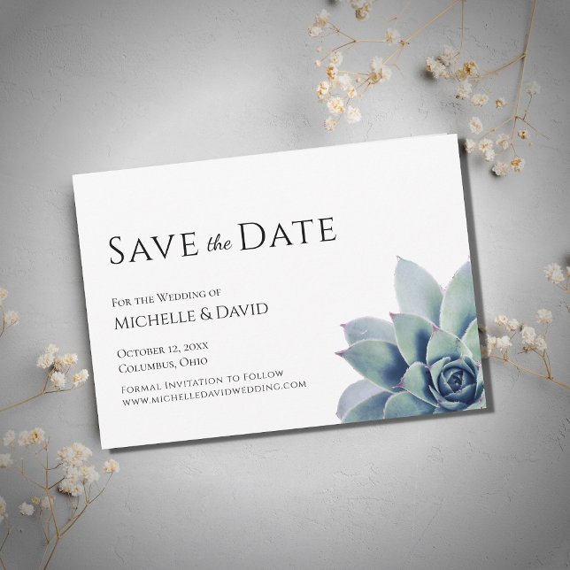 Desert Botanical Succulent Wedding  Save The Date (Creator Uploaded)