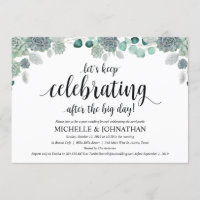 Desert Botanical Wedding Brunch Invitation Card