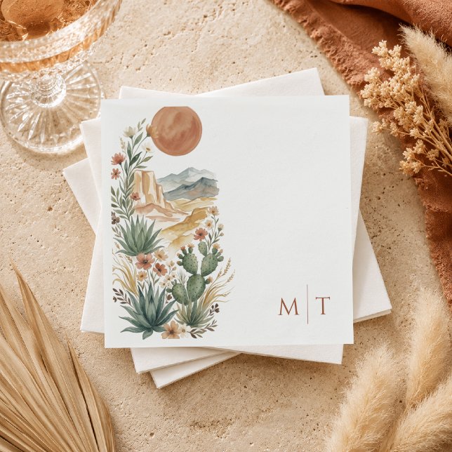 Desert Botanical Wedding Napkin (Creator Uploaded)