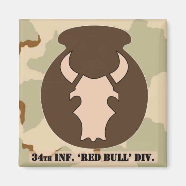 Desert Bull DCU-look emblem 2x2 magnet w/camo (Front)