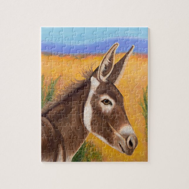 Desert Burro Jigsaw Puzzle (Vertical)