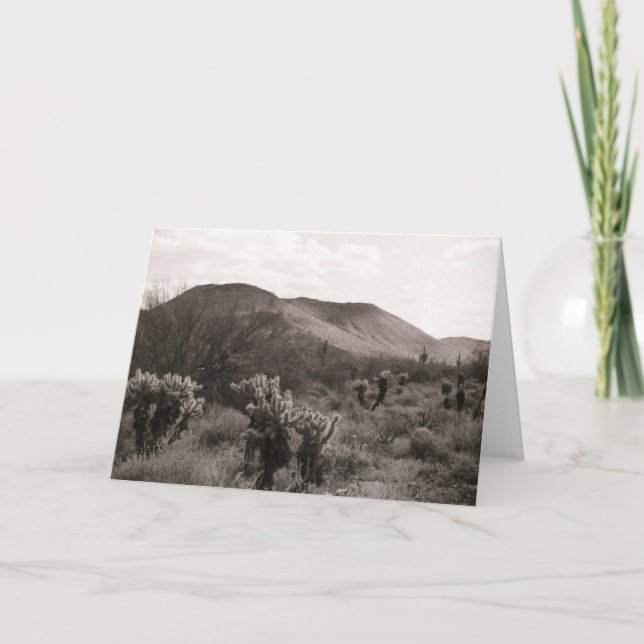 Desert Cacti Jumping Cholla Photo Greeting Card (Front)