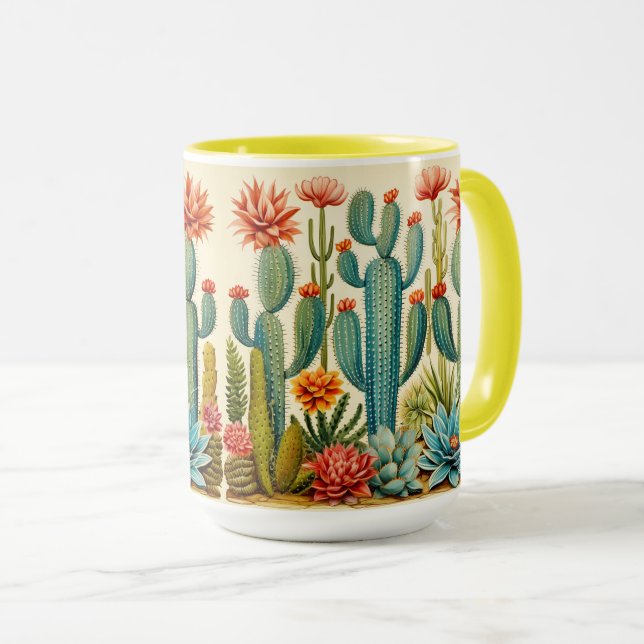 Desert Cacti Mug (Front Right)