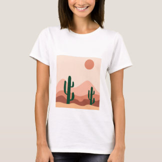 Desert cactus boho art  T-Shirt